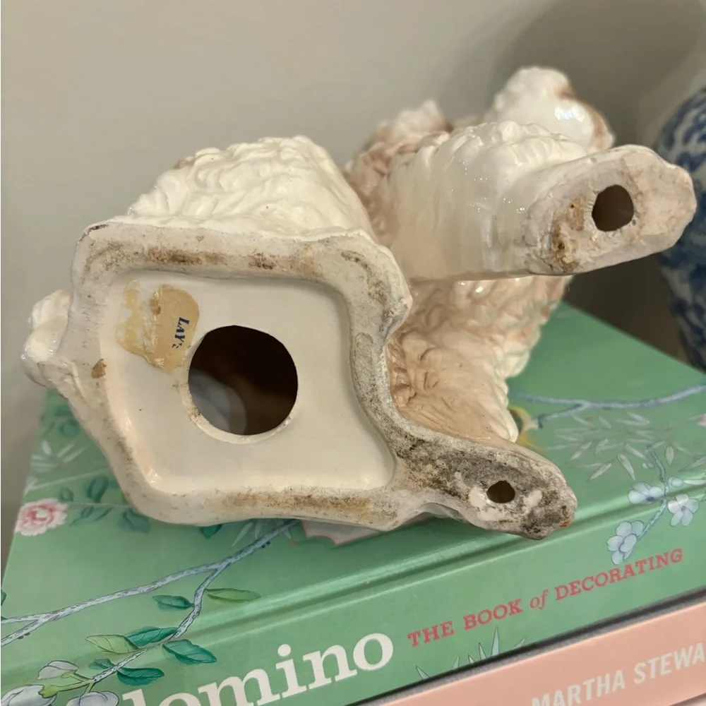 Ceramic White Poodle Dog Figurine - Picture 5 of 5